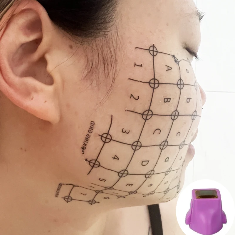 

10PCS Fifth-Generation Mark Grid Paper Facial Eye Beauty Paper Consumables for Skin Care And Makeup
