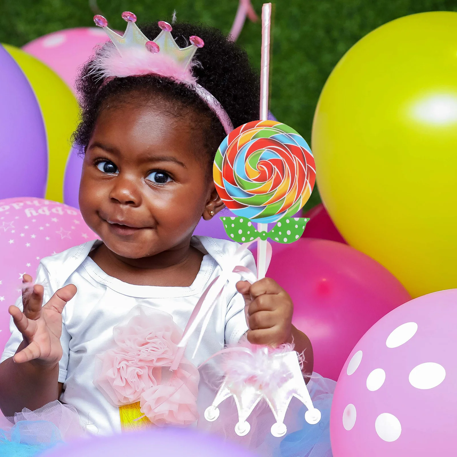 

2pcs Large Lollipop Prop Fake Candy Decoration For Photography Party Wedding Kids Scene Adornment Decorative Ornament