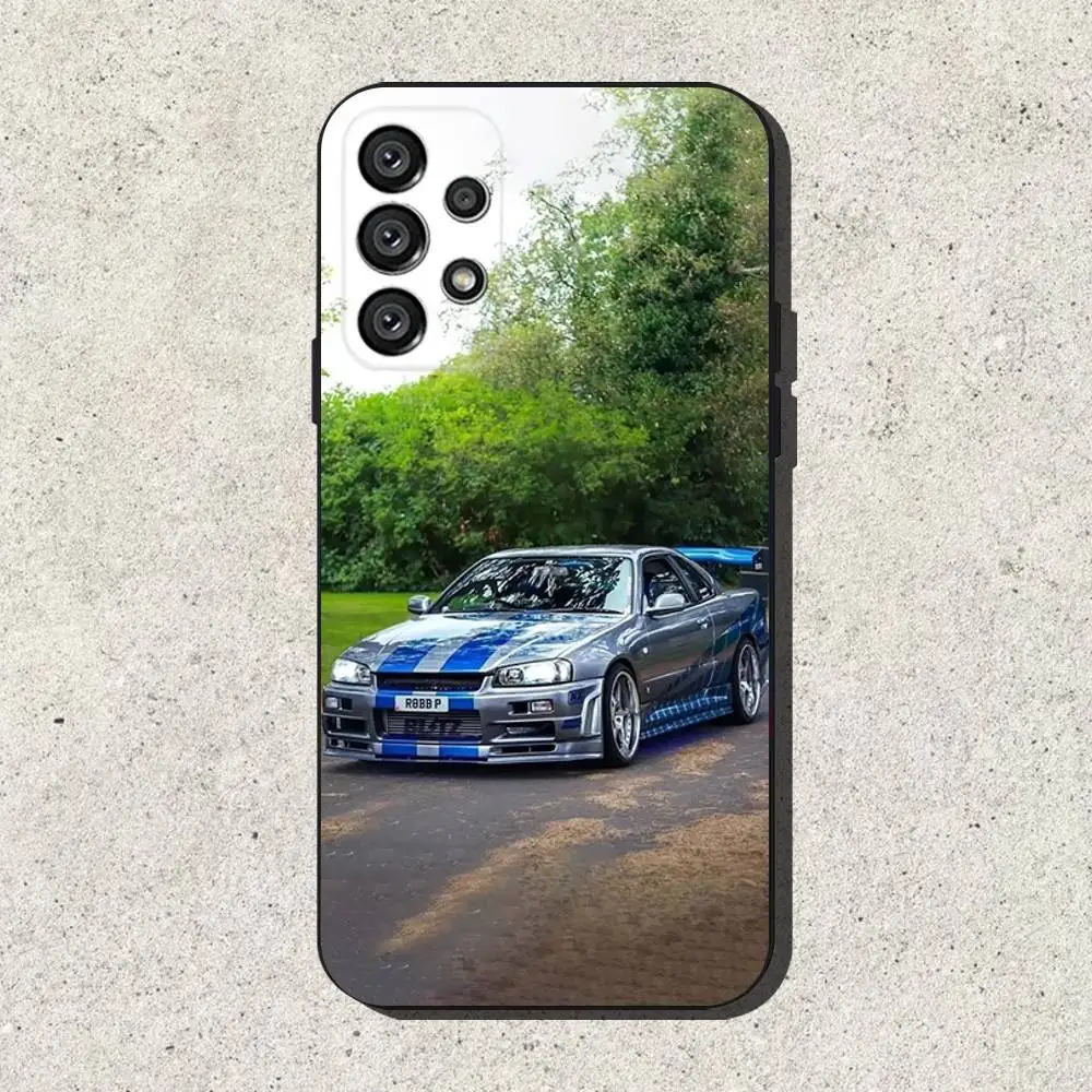 F-Fast And F-Furious R-R34 Phone Case For Samsung S25,S24,S21,S22,S23,S30,Ultra,S20,Plus,Fe,Lite,Note,10,9,5G Black Cover #3
