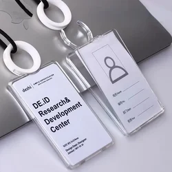 Transparent Working Permit Case ID Tag Name Badge Holder Sleeve for Staff Nurse Employee‘s Card Cover Case Chest Tag Badge