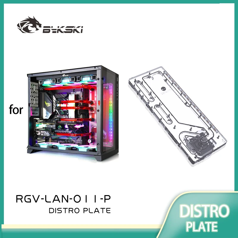 BYKSKI-solución de canal de agua con tablero acrílico, uso para caja dinámica LIAN LI O11/combo DDC RGV-LAN-O11-P