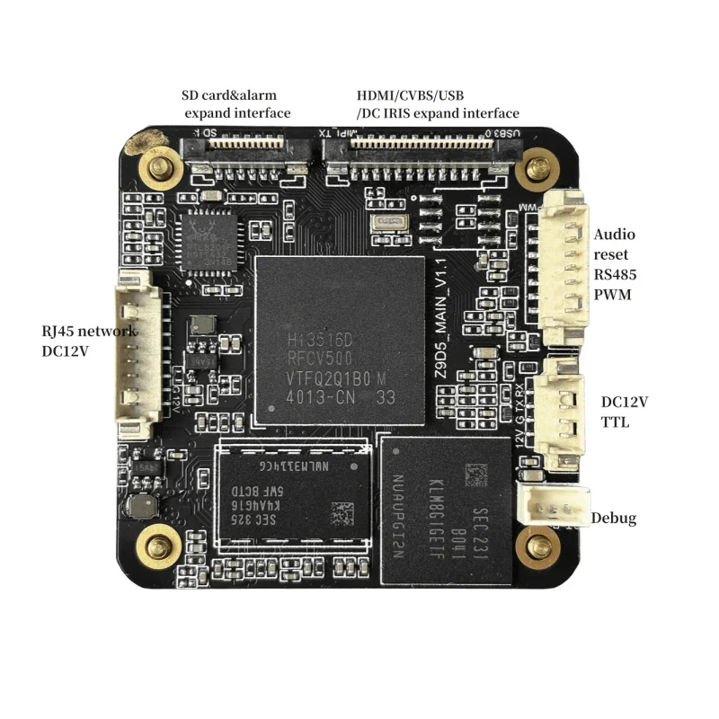 IMX678 4K Camera Module, Hi3519dv500 2.5T Chips with 3D AI Noise Reduce,super Starlight for Ultra Low Lux Scenes