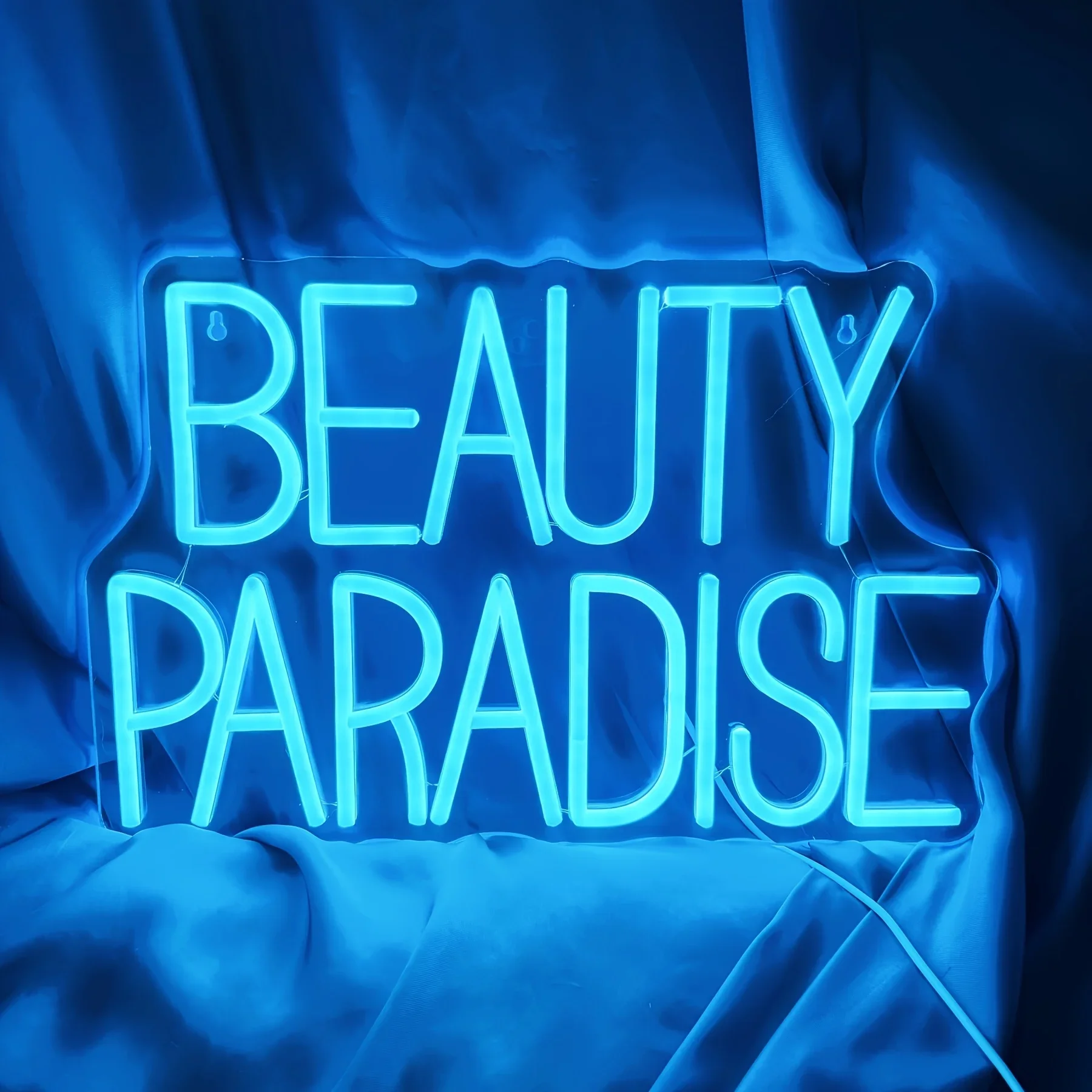 USB LED Beauty Paradise Neon Sign Dimmable Wall Light Glow Decor for Salon Makeup Bedroom Spa Vanity Area Party Photo Booth Gift