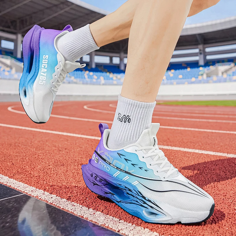 Herren-Laufschuhe - Carbonplatten-Technologie, leichte, dämpfende Sneaker, rutschfeste Trainingsschuhe für das Fitnessstudio, Hochleistungsschuhe für Männer und Frauen in allen Jahreszeiten, stilvolles Sportdesign – Detail 21