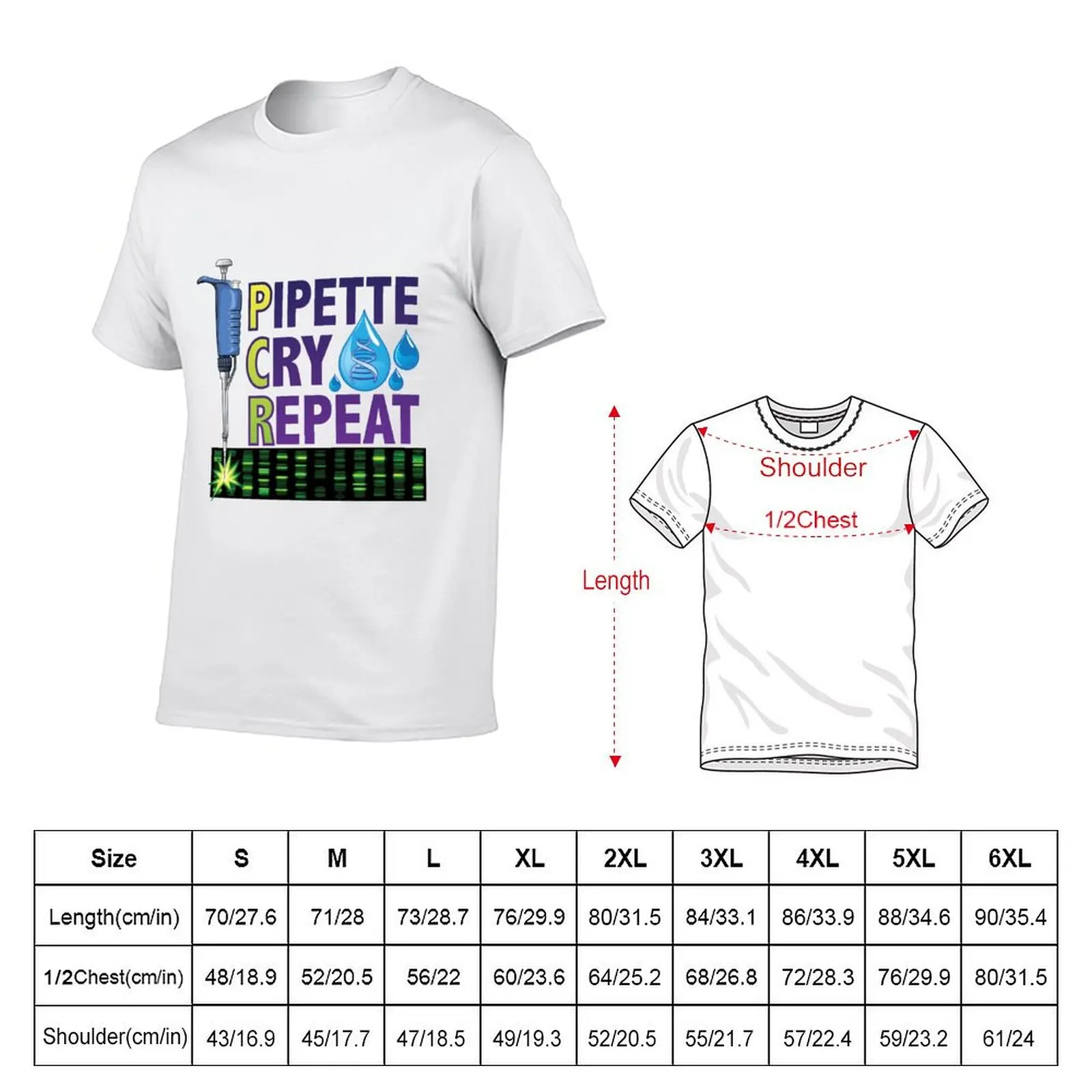 Pipette Cry Repeat PCR Design for DNA Biotechnology Lab Scientists Version 2 T-Shirt anime tshirt T-Shirt