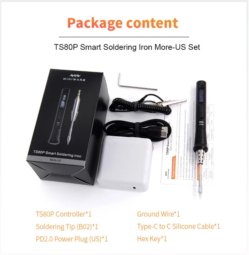 

Miniware TS80P Smart Soldering Iron (More , US Plug) or (More , EURO Plug)