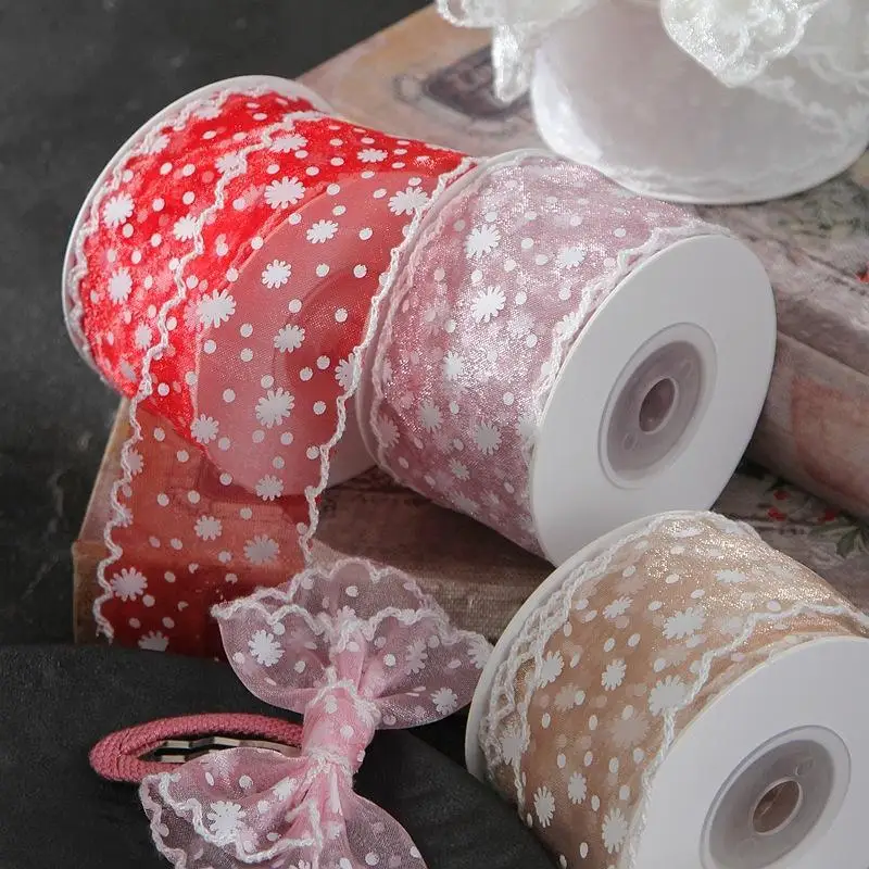Printed Chiffon Voile Ribbon 1.5