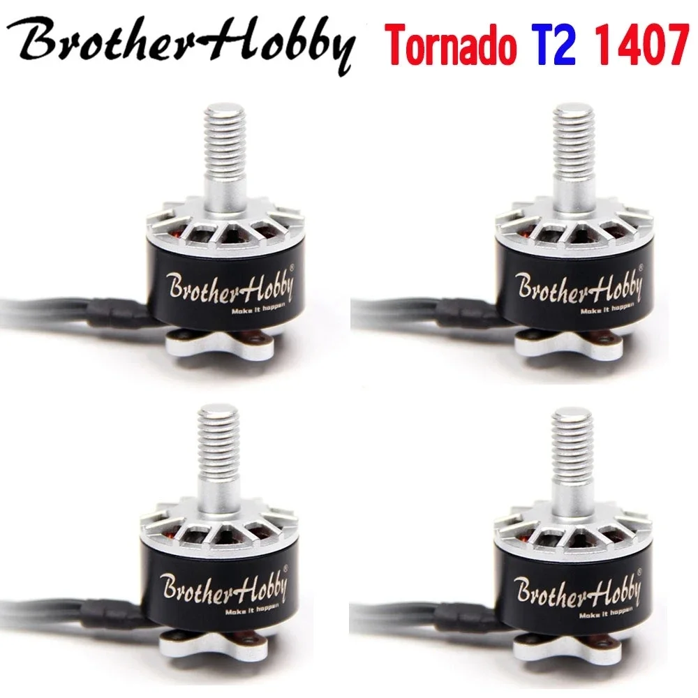 4PCS Brotherhobby Tornado T2 1407 2800KV 3600KV 4100KV 3-4S Brushless Motor for RC FPV Racing Toothpick Cinewhoop Ducted Drones