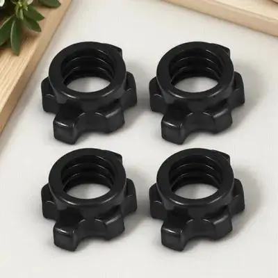 

4 pcs Dumbbell Bar Nut Plastic Fixing Nut Spinlock Collar For Barbell Rod Screw Fitness Equipment Accessories Barbell Fixing