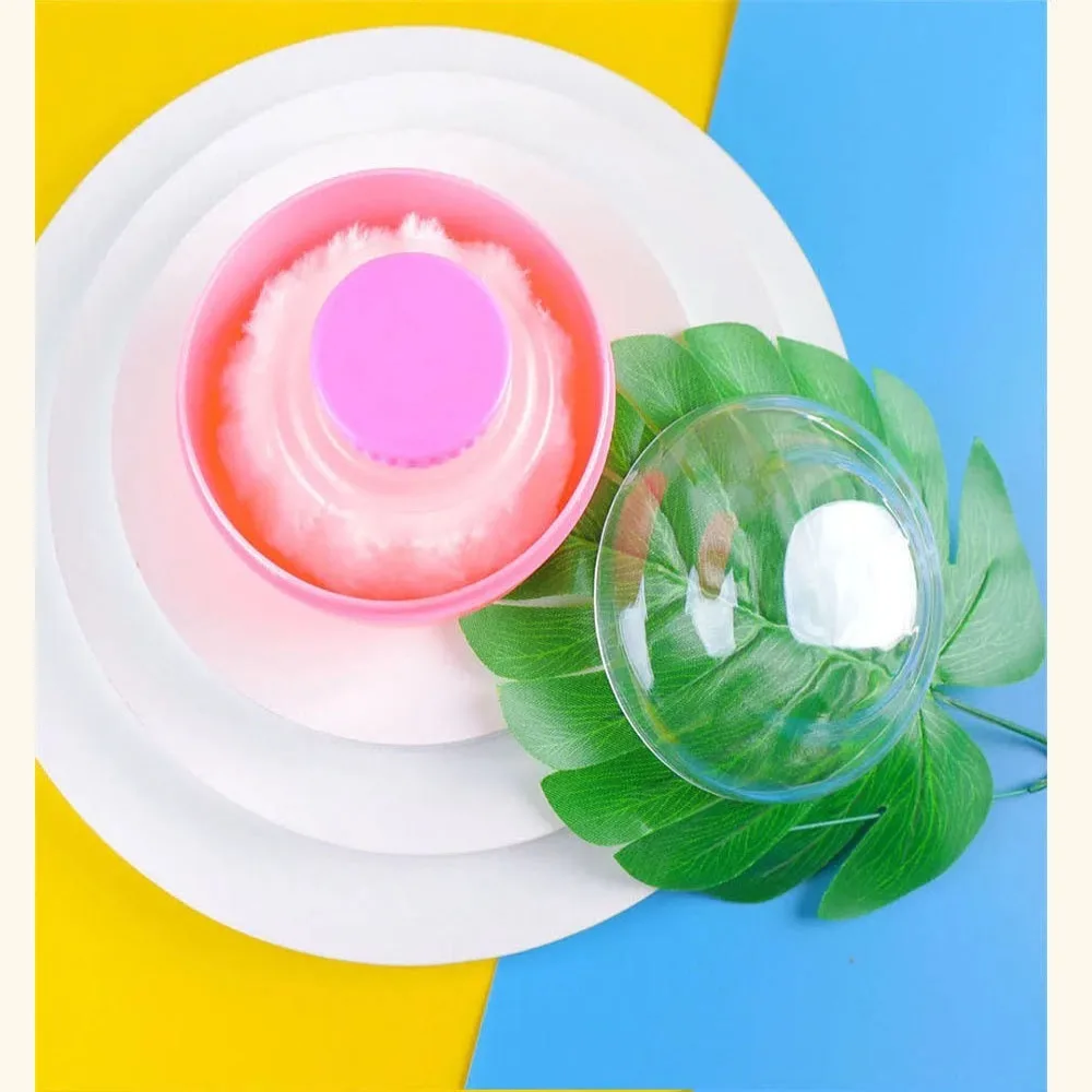 Caja útil del polvo del maquillaje de la caja del polvo del bebé de la felpa del ABS de la caja del maquillaje de los PP