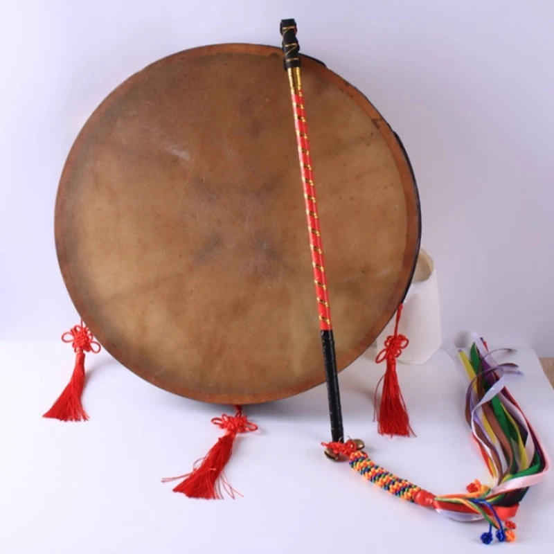

Meditation Shaman Drum Black Cowhide Professional Yoga Shaman Drums Sound Healing Hand Drum Adult Handheld Percussion Instrument