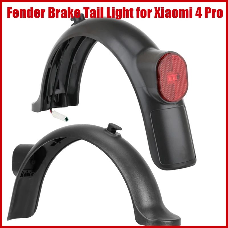 

Rear Mud Fender Brake Tail Light for Xiaomi 4 Pro Electric Scooter With Hook Lock Mudguard Wing Taillight KickScooter Accessory