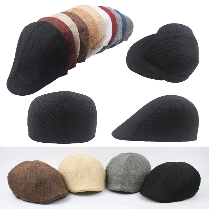 New Dad Hat Men Berets Spring Autumn Winter British Style Newsboy Beret Hat Retro England Hats Male Hats Peaked Painter Caps