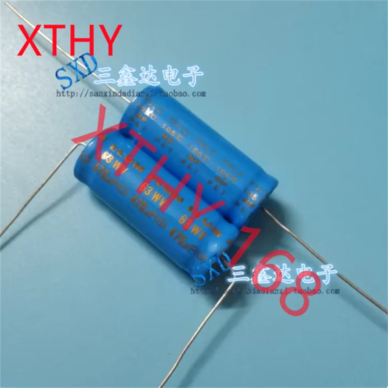 63V470UF 470UF63V Original Horn Divider Non Polarized NP Axial Horizontal Electrolytic Capacitor 16 * 41