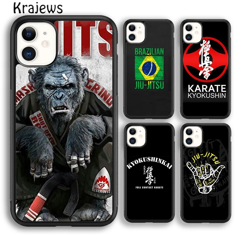 Krajews BJJ Brazilian Jiu Jitsu Phone Case Cover For iPhone 16 15 14 plus XS XR 11 12 mini pro max coque Shell Fundas