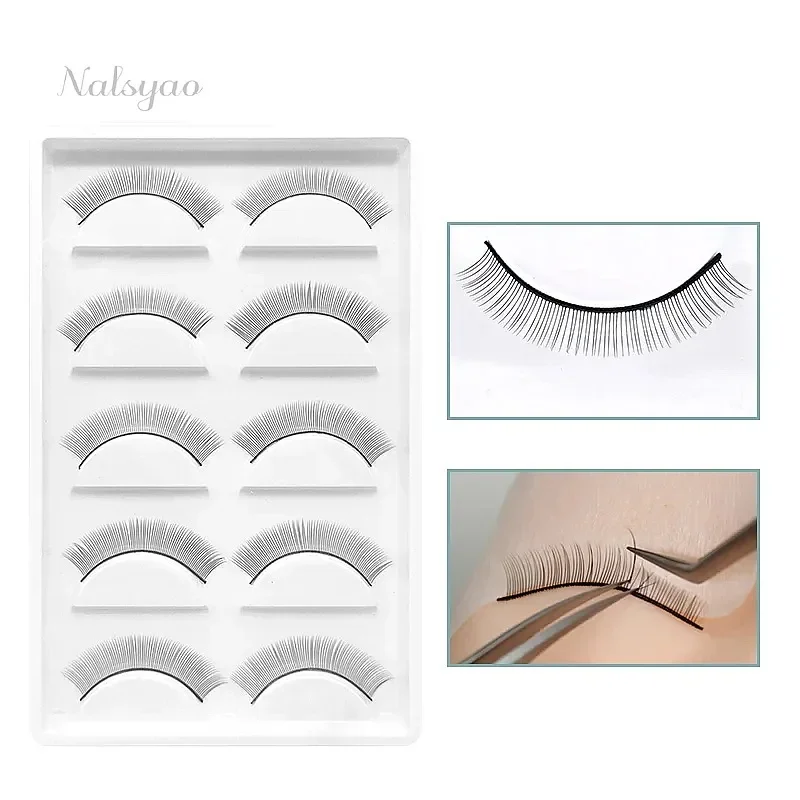 Wholesale Low Price Lash Mannequin Head Practice Kit with 5 Pairs Strip Lashes for Eyelash Extension Training