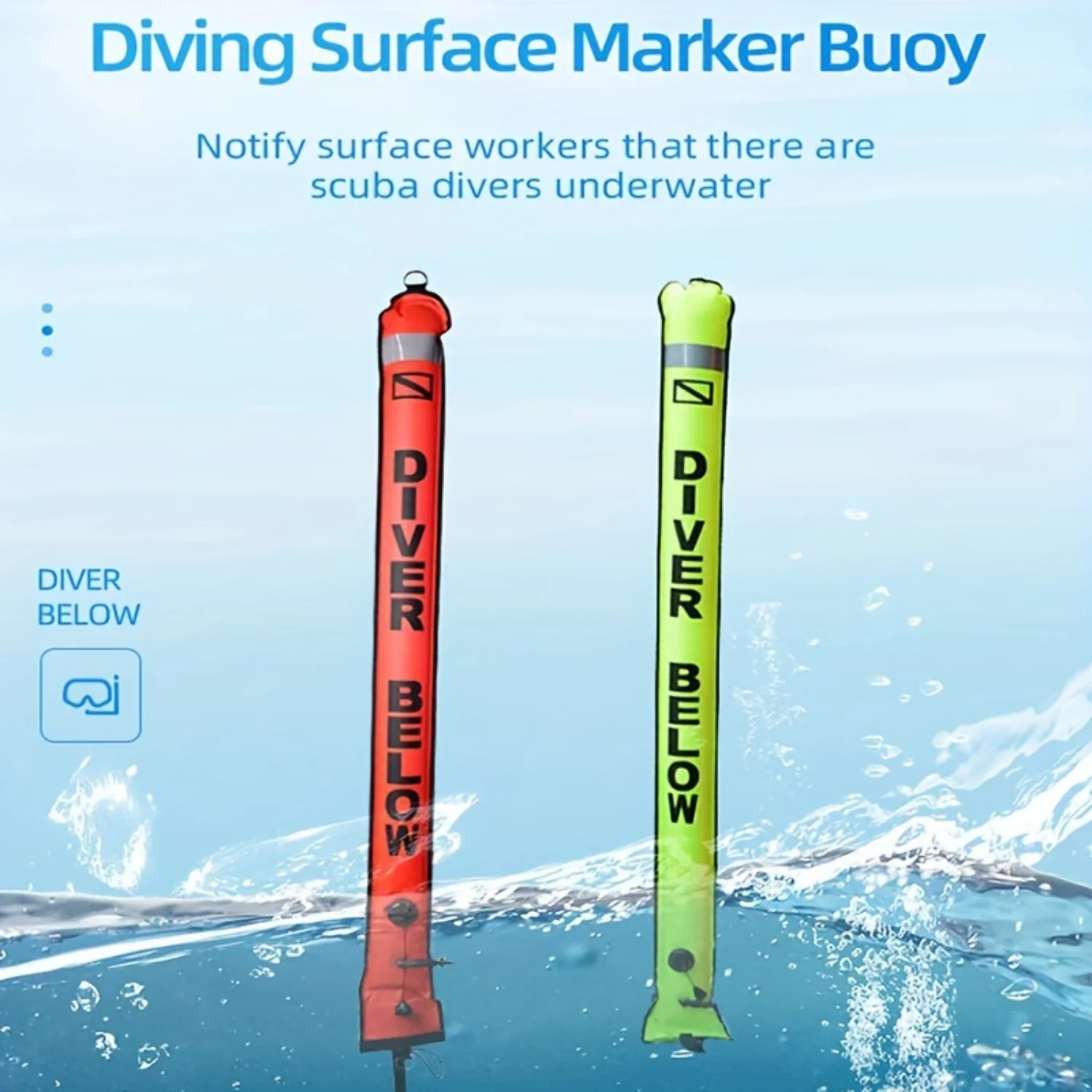 Diving Marker Buoy, Reflective Strip Diving Buoy, Reflective Band For Underwater Diving Snorkeling