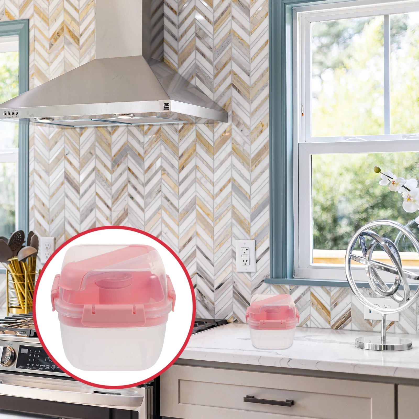 

Двухслойные контейнеры для хранения свежего обеда, герметичный дизайн, портативные коробки для хранения еды, офисное дорожное отделение