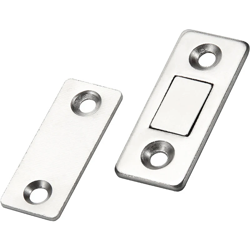 Furnitur penutup pintu kuat, Magnet pintu kabinet tanpa lubang, Laci sekrup tak terlihat ultra-tipis, pengisap pintu Magnet pintu lemari