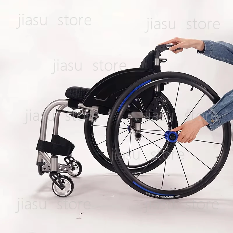 

Ultra Lightweight Foldable Aluminum Sports Wheelchair Premium Quality Portable Active Mobility Chair