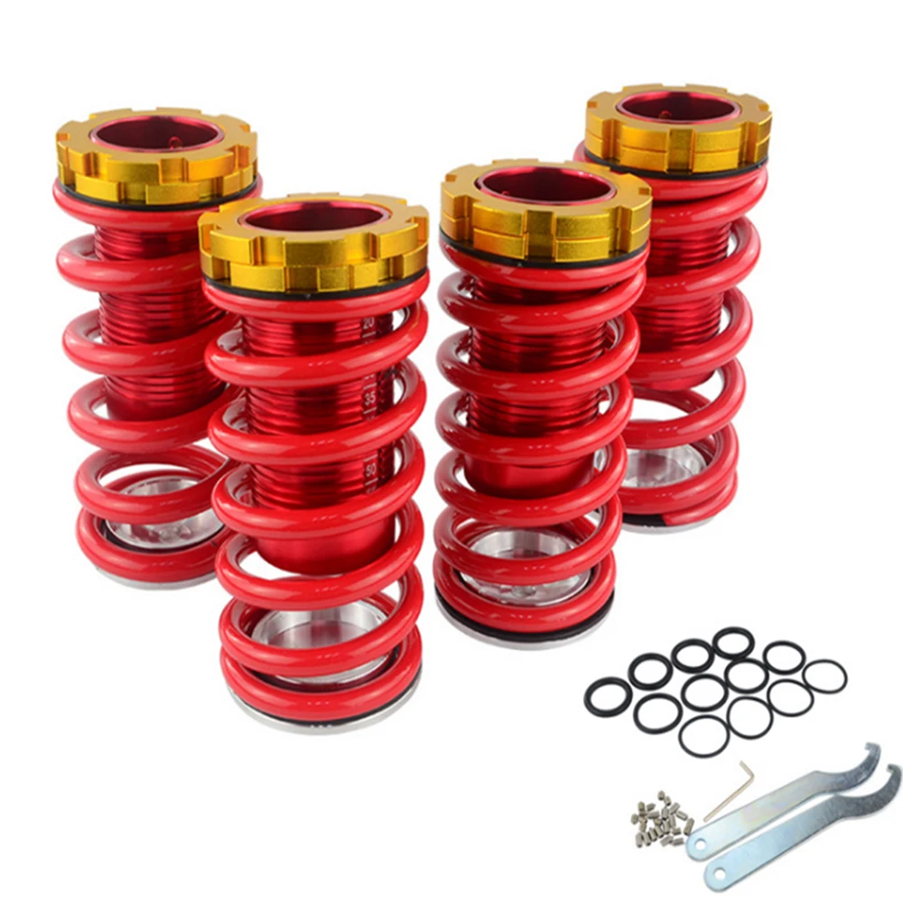 Lowering Scaled Adjustable Suspension Coilover Red Springs For 88-00 Honda Civic EG EJ EK