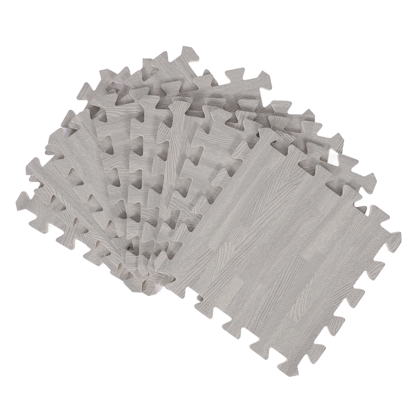 

8pcs Grey Wood Grain Thickened Sponge Pad Foldable Foam Play Mat for Baby Crawling Child Gym Yoga Mats Interlocking Tiles