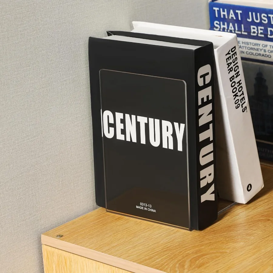 Suportes para livros em acrílico transparente, 4 pacotes, transparentes e resistentes, 7,3 x 4,8 x 4,8 polegadas