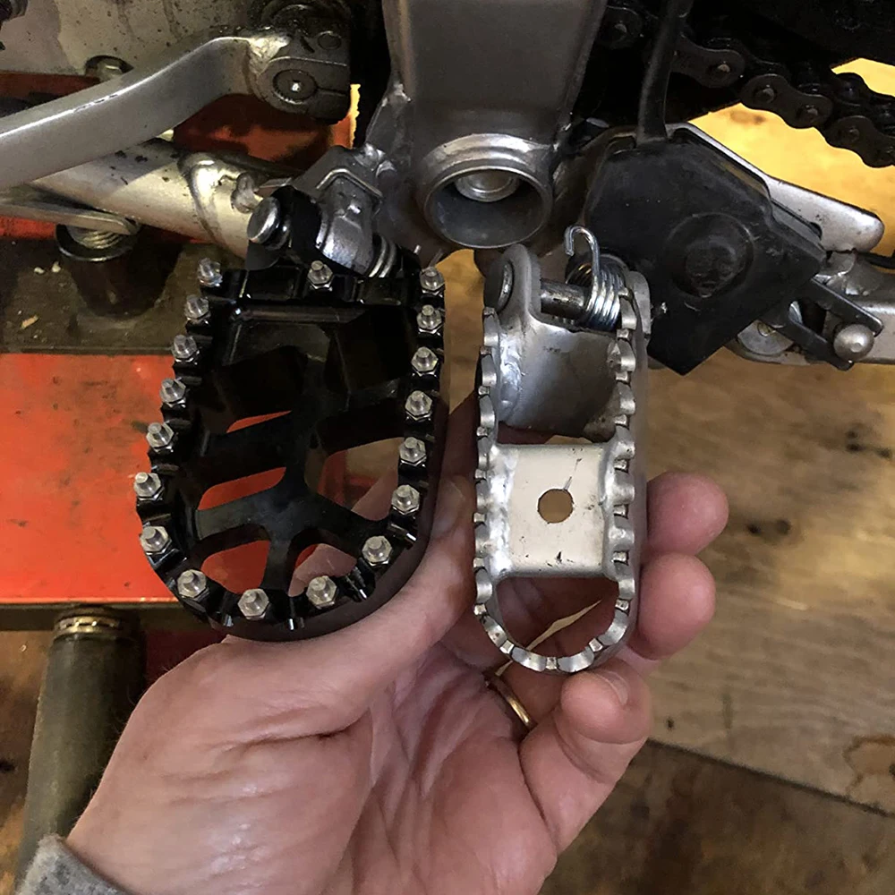 Für Kawasaki KLX300R KLX300S KLX300SM KLX650 KLX650R KLR650 KLX 300R 300SM KLR 650 Zubehör Fußstützen Fußrasten Pedale – Detail 7