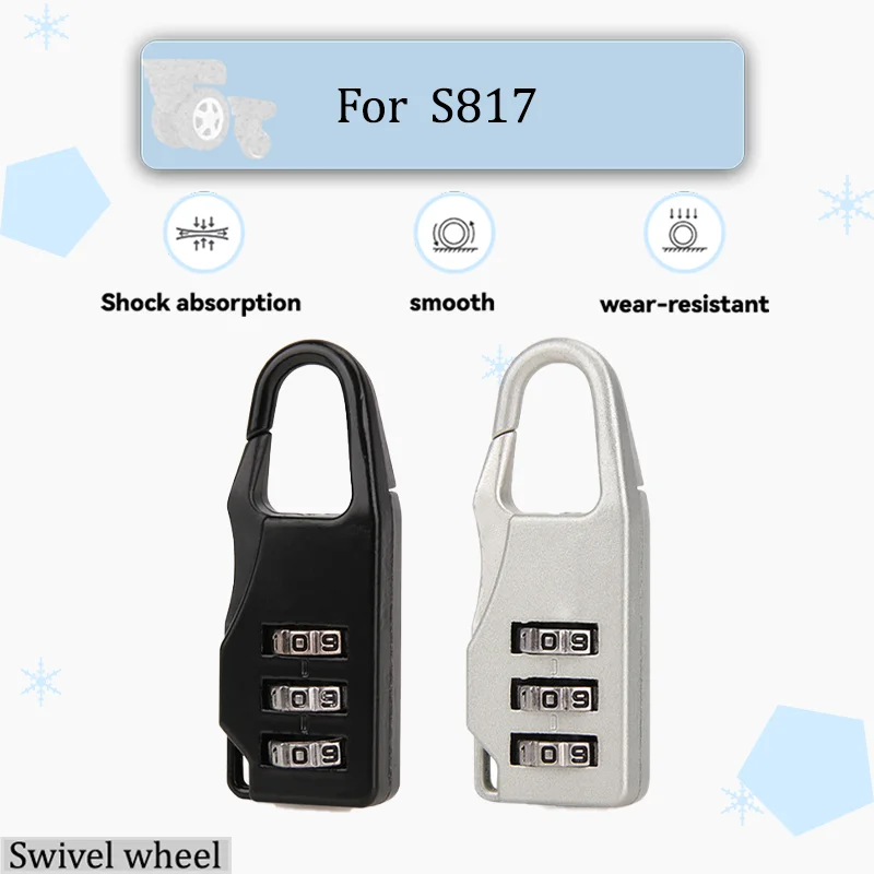 

For S817 Universal Mini Combination Padlock Portable Travel Lock Luggage & Backpack Lock Cabinet Lock Anti-Theft Security