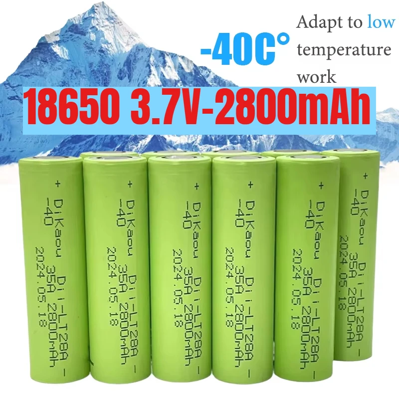 Original 18650 -40°C Low Temperature Battery 3.7V 2800mAh for Scooters Power Tools Model Aircraft Energy Storage Power Supply