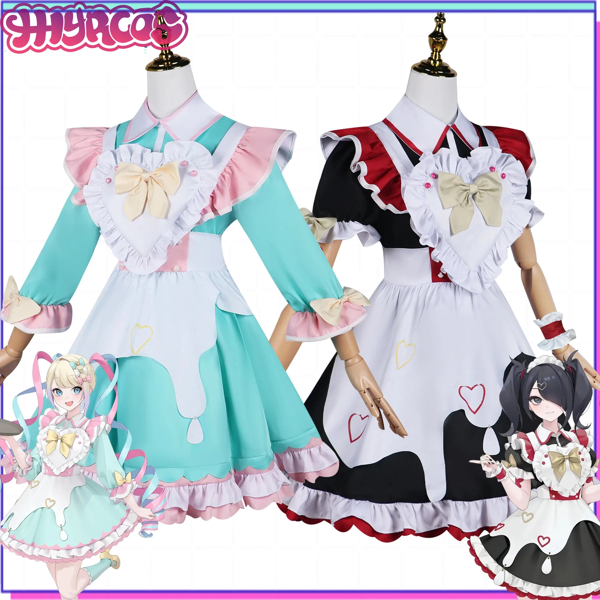 Gioco Sugar Comic Con Ame Ame-chan Maid Cos Dress indistruttibile Streamer sovraccarico Costume Cosplay gioco di ruolo festa di halloween per donna uomo