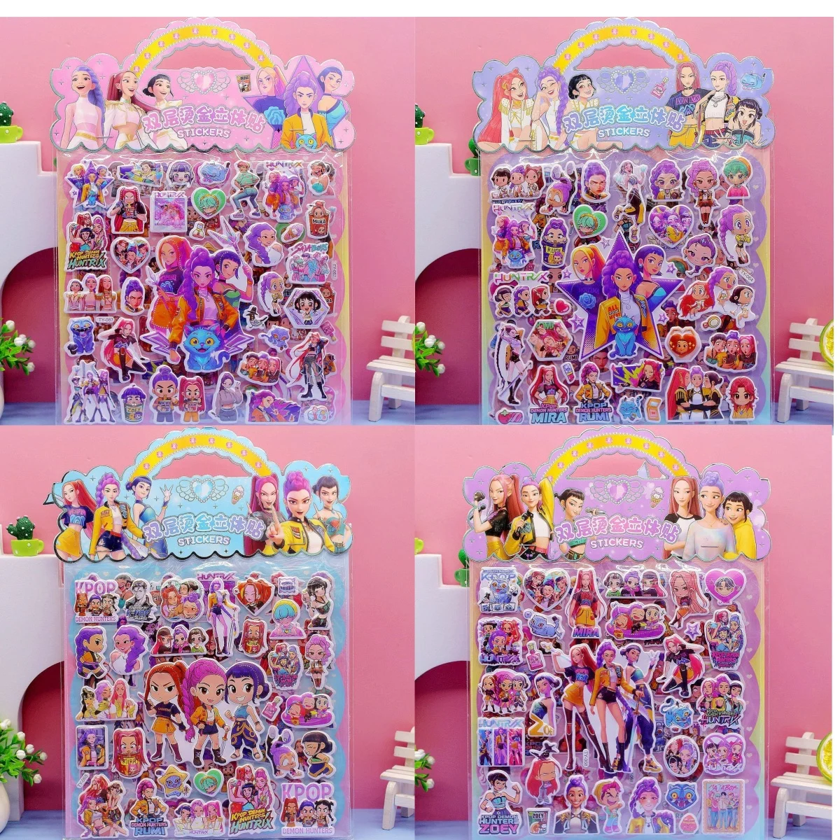 

Witch Hunters kpop stickers double layer three-dimensional bubbles hot stamping decorative stickers girl rewards cartoon toys