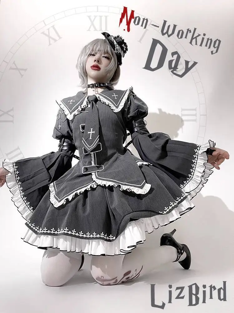 

New Lolita Skirt Goth Clothes women Subculture Dress Fiesta Carnival Halloween Cos Cosplay Sk Tie