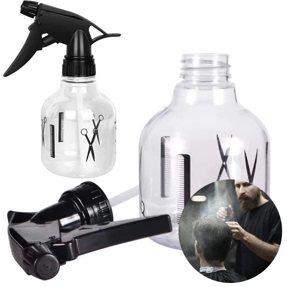 

250ML Empty Hairdressing Spray Bottle Hair Salon DIY Barber Plastic Water Spray Bottles Transparent Make-up Container Bottles