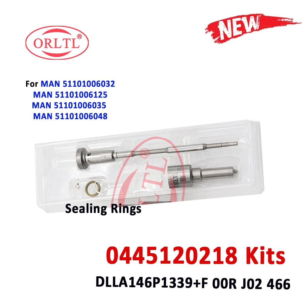 

ORLTL 0445120030 Diesel Injector Kits Nozzle DLLA146P1339 0433171831 Control Valve F00RJ02466 For MAN 51101006048 0445120218