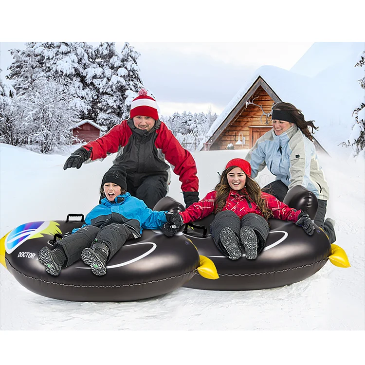 Factory Penguins Design Inflatable Snow Tube Speed Tube Sled Ski Boat Sled Sledge Winter Sport Snow Tubing