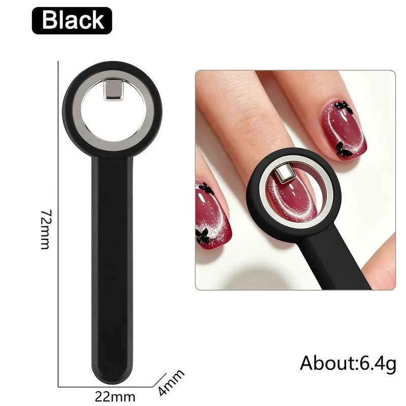 Upgraded version of the long-handled hollow cat-eye nail art tool，The hollow tip allows for precise cat-eye effect，Suitable for