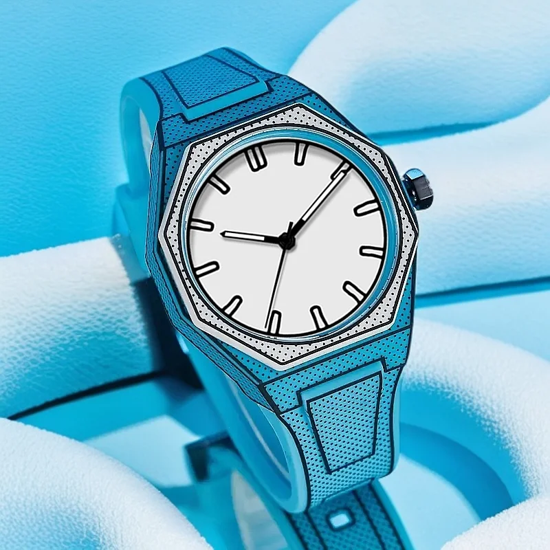 

Высокое качество, черно-белые классические аниме-линии, кварцевые часы, мужские водонепроницаемые силиконовые мужские часы, мужские часы, спортивный модный подарок