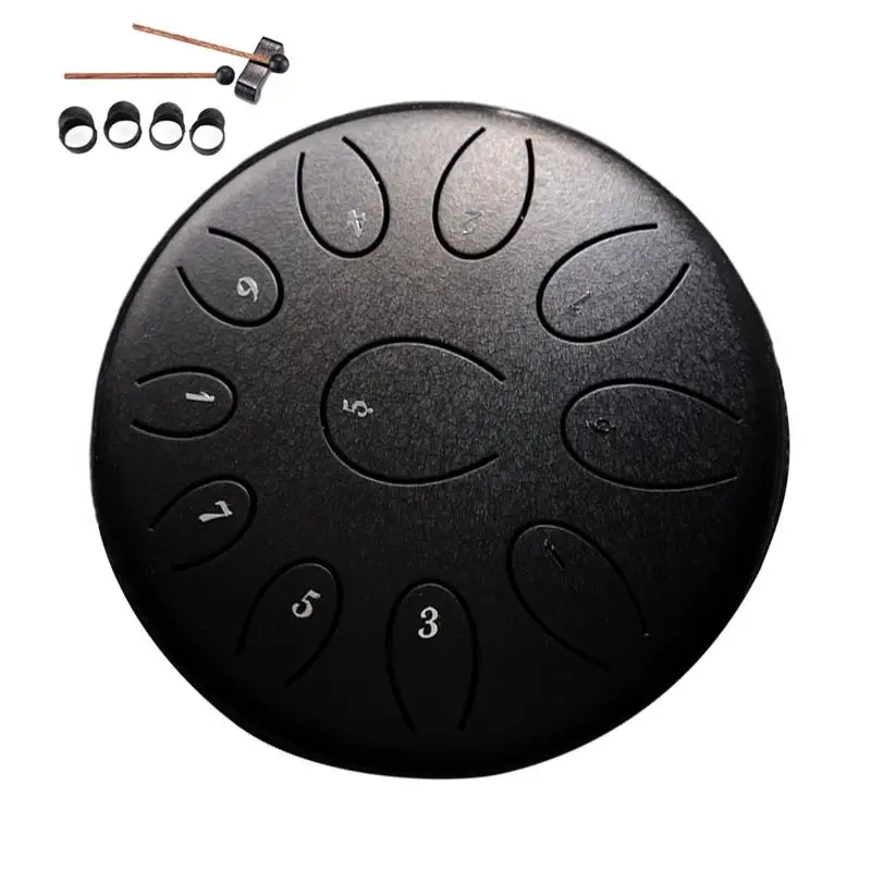 Steel Tongue Drum Rain Chime Hand Drums 11 Notes Rain Drum Instrument Handpan Mini Steel Tongue Drums Meditation Drum For Sound