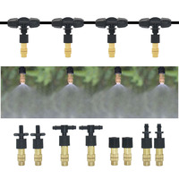 10-100pcs DIY Outdoor Misting Nozzles Cooling System Garden Irrigation Watering Brass Atomizer Nozzles Mist System Sprinkler