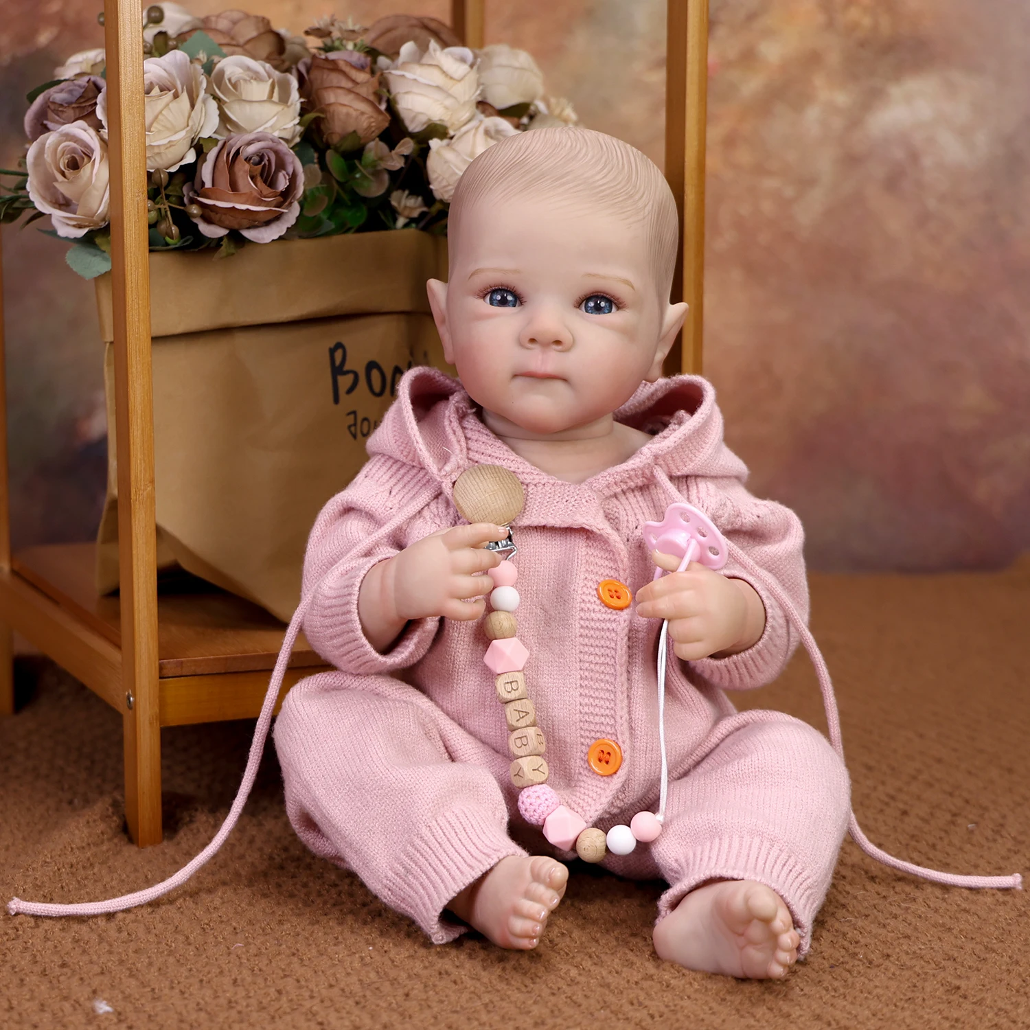 

KEIUMI 18 Inch Bebe Reborn Doll Full Silicone Vinyl Body Realistic 3D Skin Washable Touch Soft Girl Baby For Kids Christmas Gift