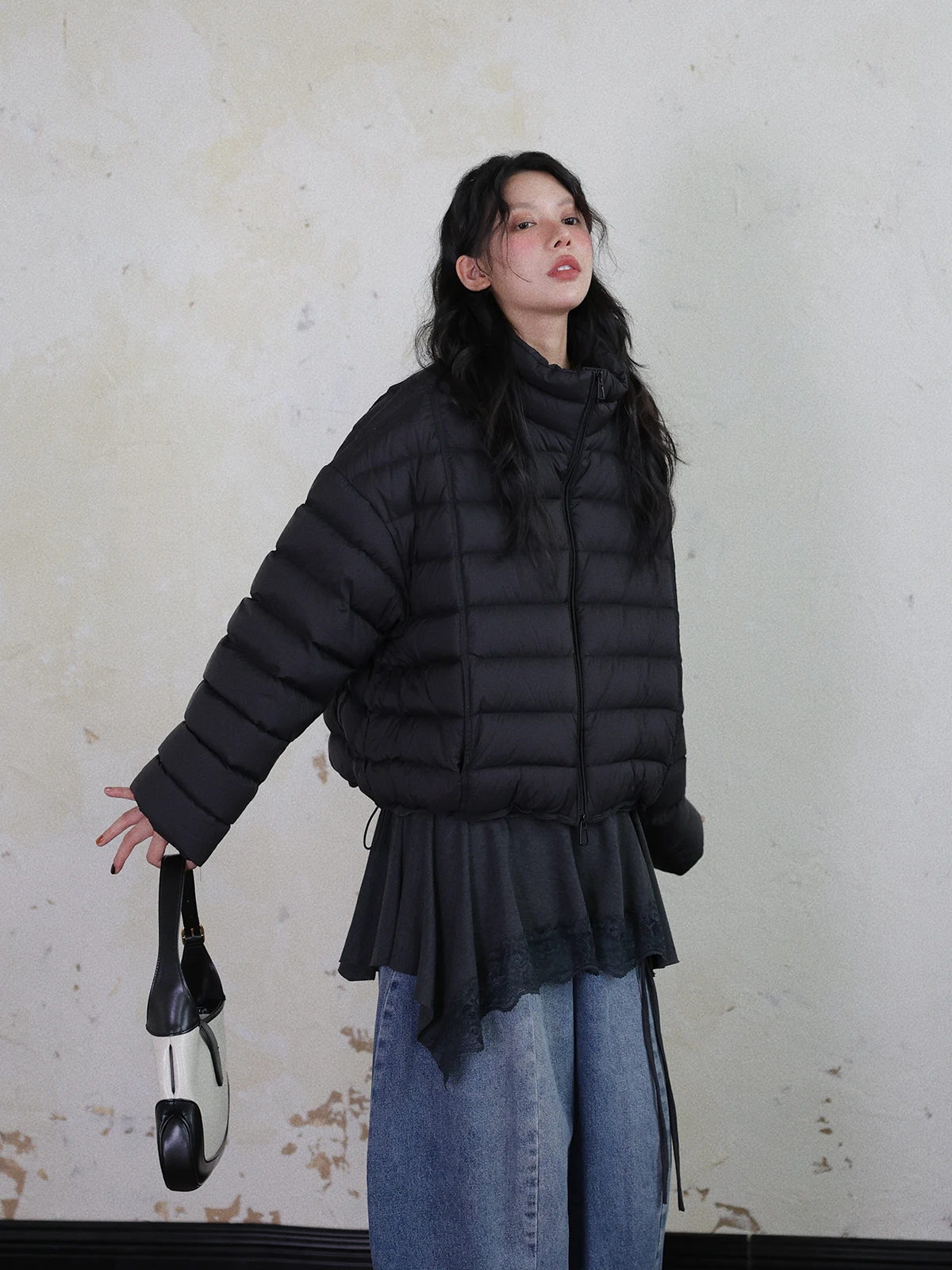 

DR New National Stand 90 down Winter Retro Simple Matchable Stand Collar Removable Hem Windproof Design Ribbed down Jaet...