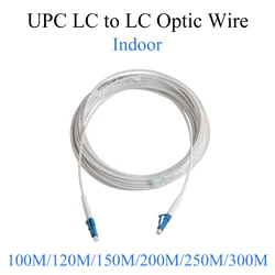 Cable de extensión de fibra óptica UPC LC a LC, Cable de parche de conversión interior de 1 núcleo, modo único, 100M/120M/150M/200M/250M