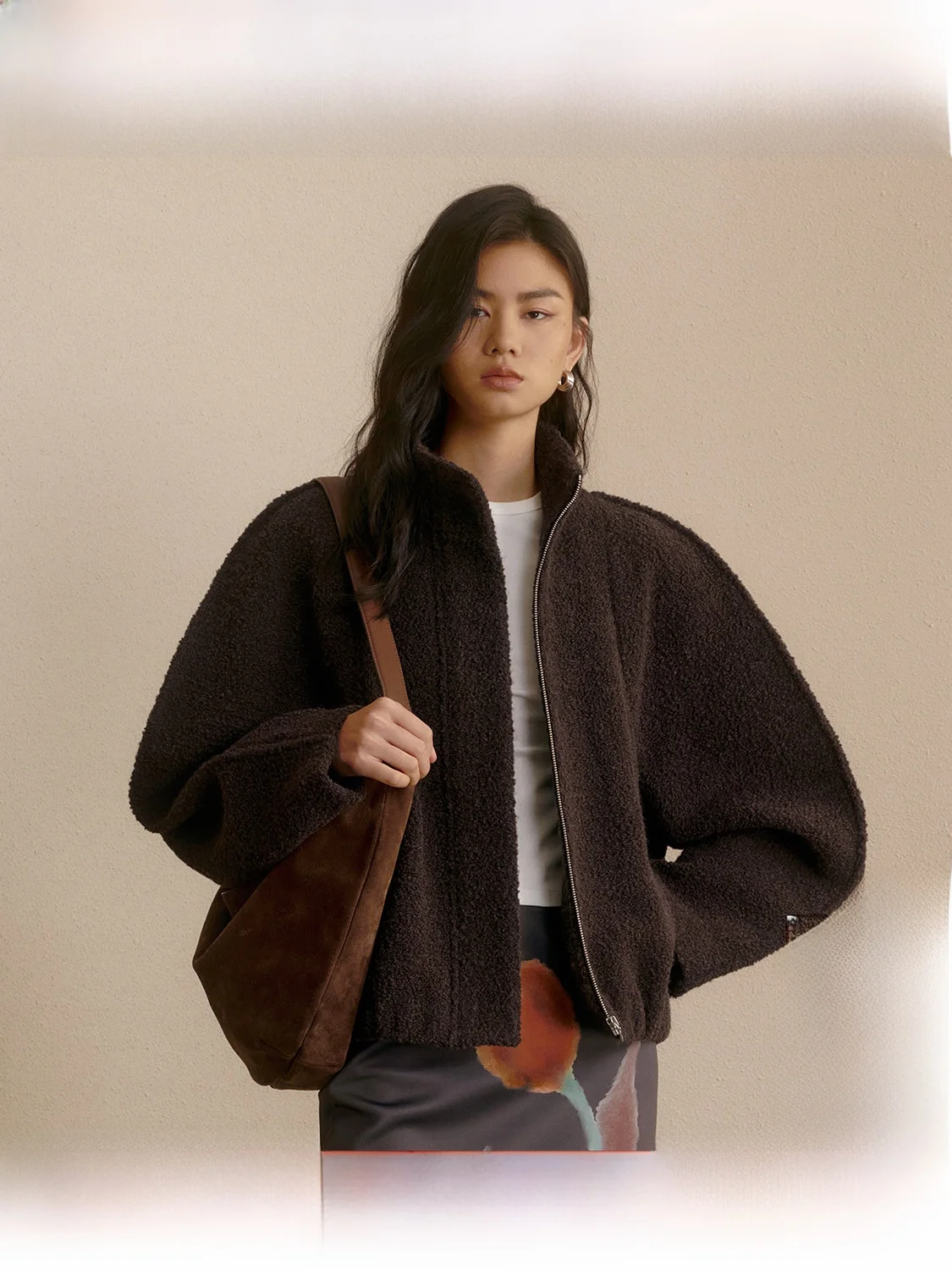 

Женское шерстяное пальто ZhiZhi Country Sugar Ele с воротником-стойкой, осеннее, утепленное, из твида, однотонное, для повседневной носки