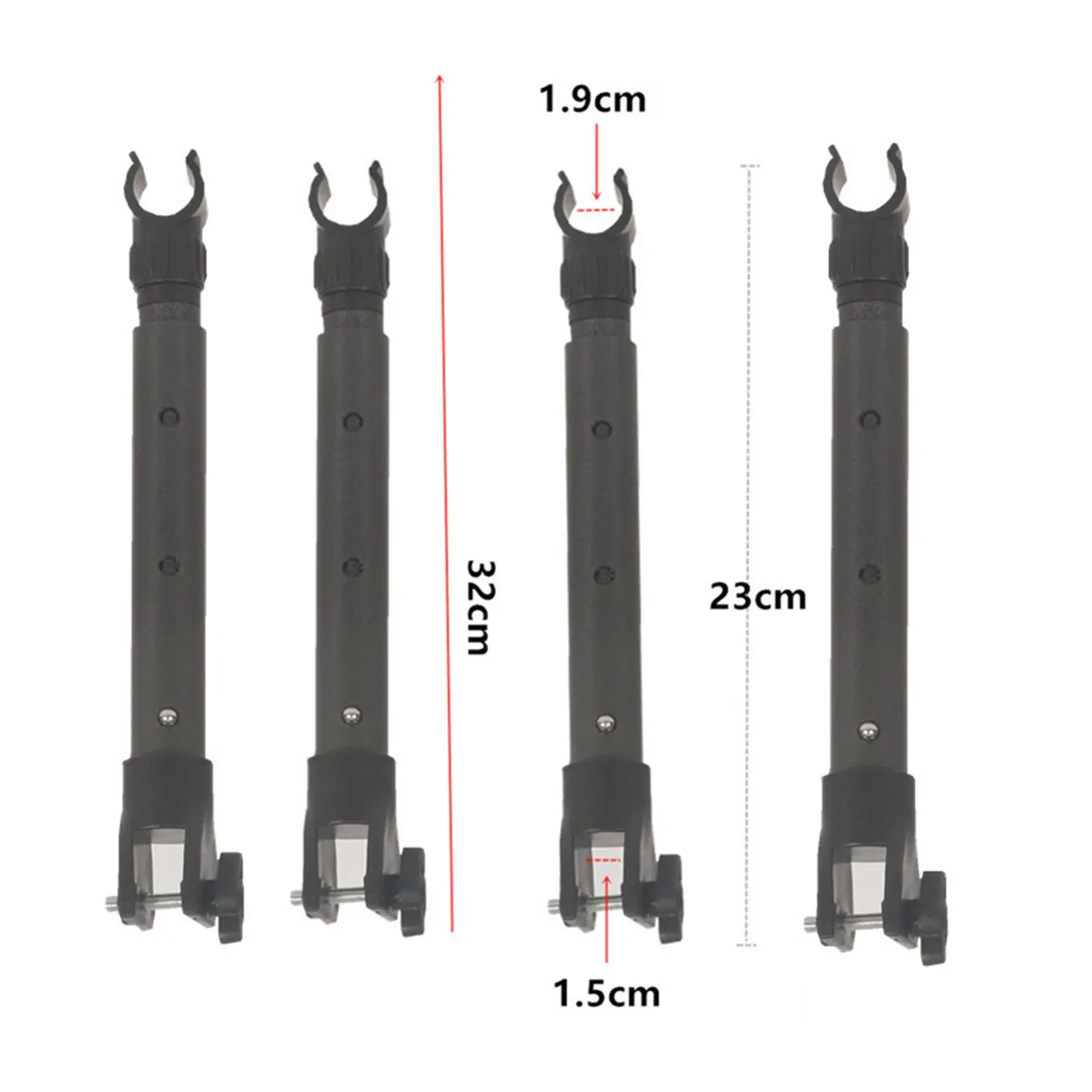 4Pcs Camping Cart Table Support Rod Adjustable Height Portable Lifting Rod for Garden Outdoor Backpacking Wagon Cart Picnic