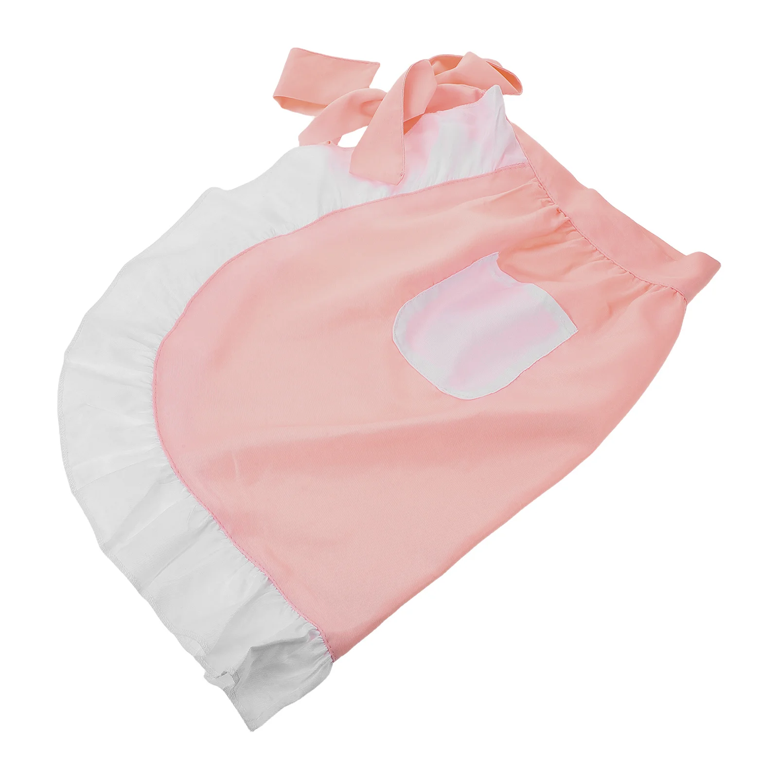 

Charming Maid Costume For Women Ruffled European Style Waist Apron Restaurant Waitress Workwear Baking Cleaning Chef Vintage