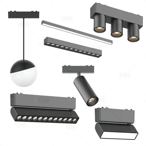 48v magnet 6mm ultratunna LED-taklampor ytmonterade magnetiska spårlampor LED-taklampa skena ljus spotlight 10 best sales LED-skena - №8