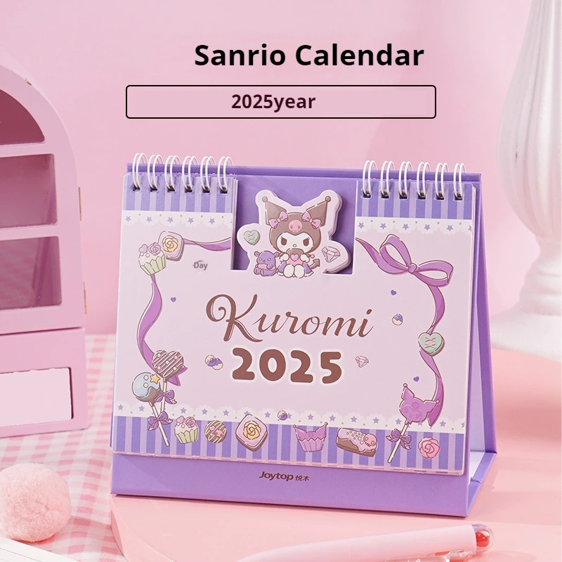 쿠로미 달력 애니메이션 스탠드 달력, 매일 주간 일정 계획, 멜로디, 어린이 새해 사무실 홈 액세서리 선물