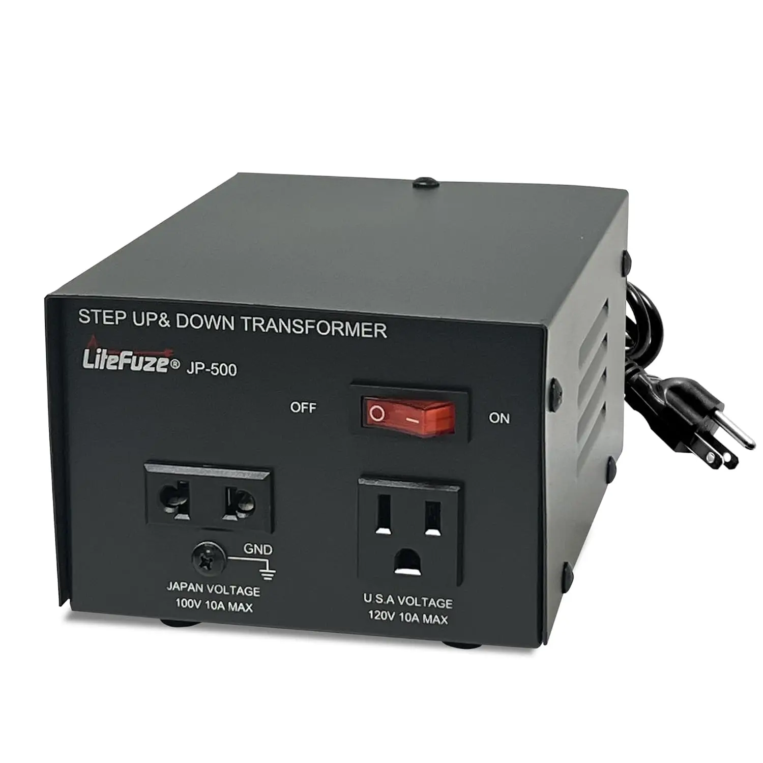 

Японский преобразователь напряжения 500 Вт от 100 В до 120 В, повышающий/понижающий с предохранителем и заземленным шнуром