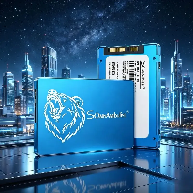 

High Stability SomnAmbulist SATA3 SSD Solid Drive, Complete 128GB to 2TB Capacity, Versions Fit Most Laptop Desktop Equipment